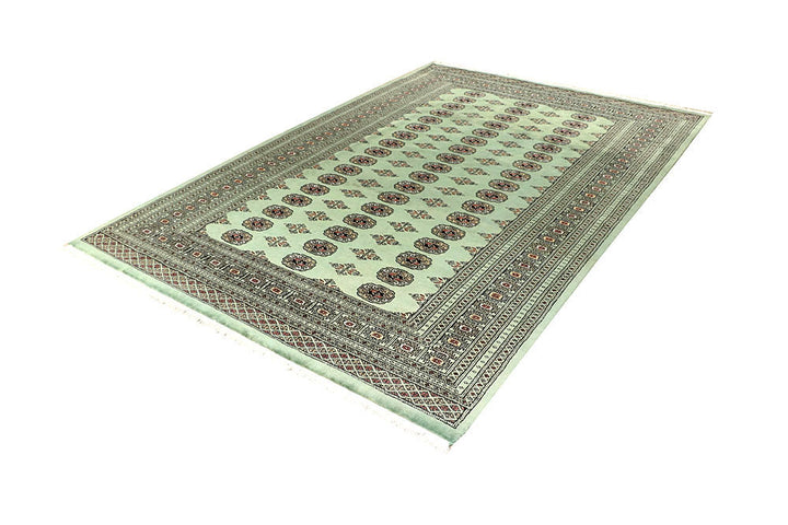 Dark Sea Green Bokhara 6' 2 x 9' 2 - No. 60272 - ALRUG Rug Store