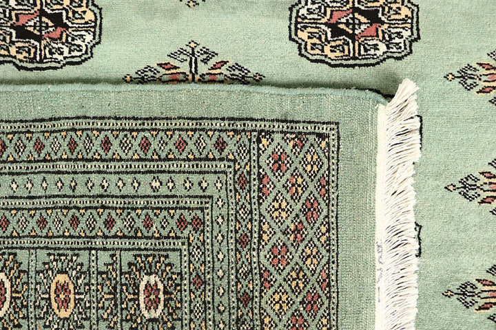 Dark Sea Green Bokhara 6' 2 x 9' 2 - No. 60272 - ALRUG Rug Store