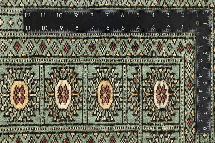 Dark Sea Green Bokhara 6' 2 x 9' 2 - No. 60272 - ALRUG Rug Store