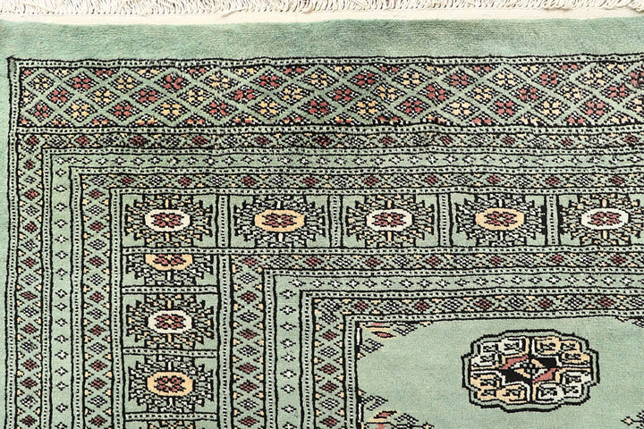 Dark Sea Green Bokhara 6' 2 x 7' 10 - No. 60273 - ALRUG Rug Store