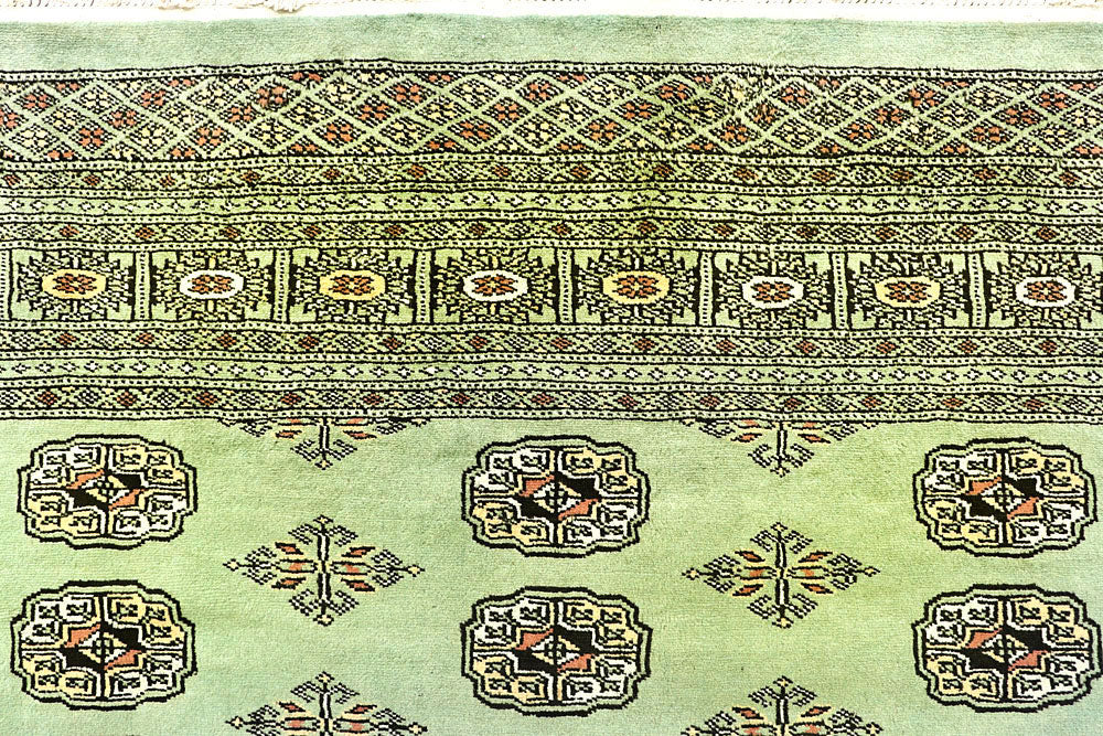 Dark Sea Green Bokhara 6' 2 x 7' 10 - No. 60273 - ALRUG Rug Store