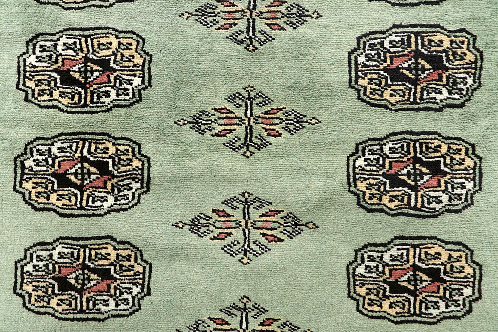 Dark Sea Green Bokhara 6' 2 x 7' 10 - No. 60273 - ALRUG Rug Store