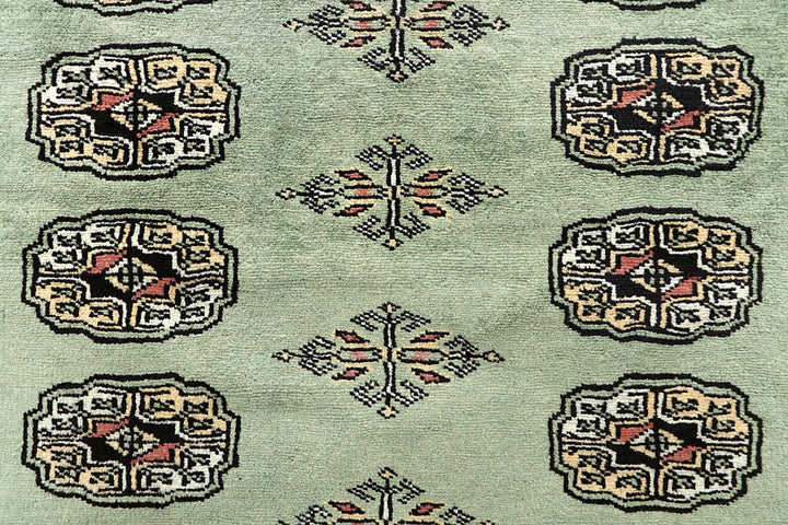 Dark Sea Green Bokhara 6' 2 x 7' 10 - No. 60273 - ALRUG Rug Store