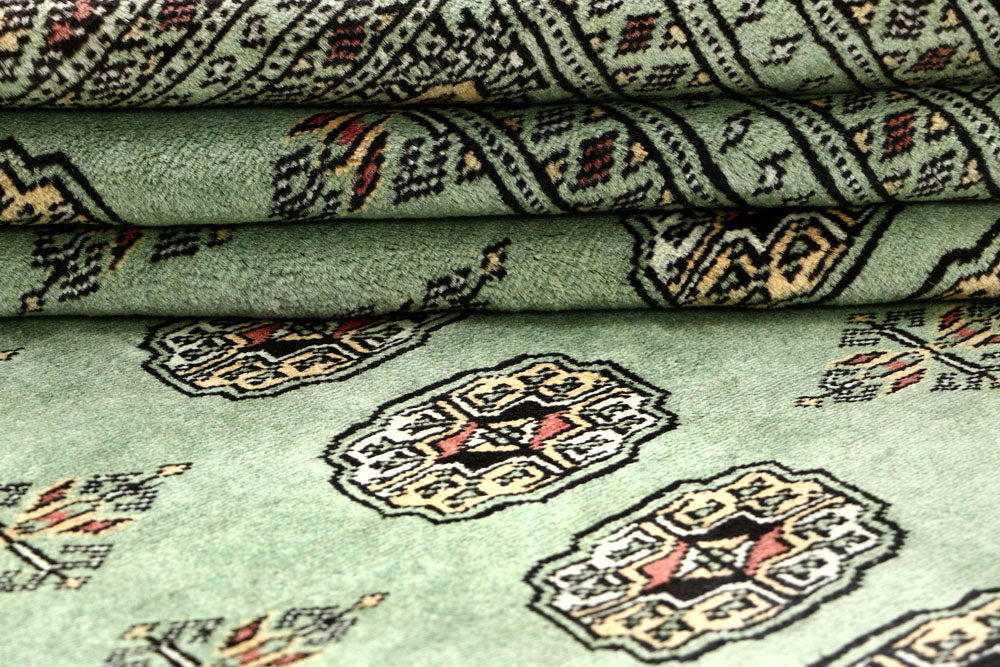 Dark Sea Green Bokhara 6' 2 x 7' 10 - No. 60273 - ALRUG Rug Store