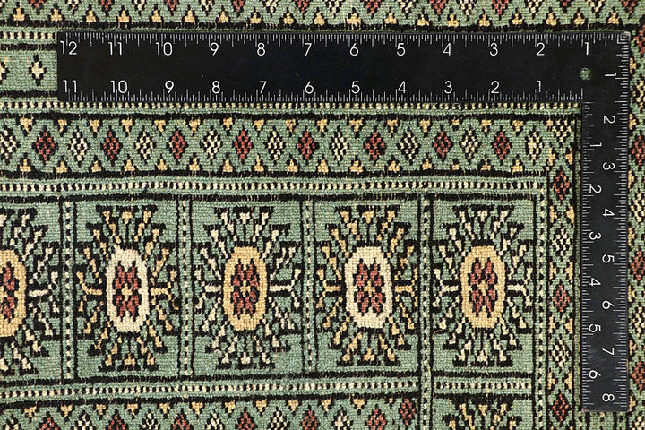 Dark Sea Green Bokhara 6' 2 x 7' 10 - No. 60273 - ALRUG Rug Store