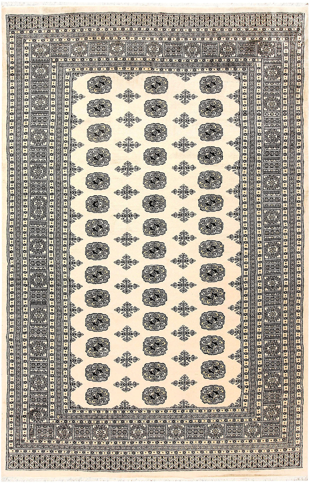 Cornsilk Bokhara 6' x 9' 1 - No. 60275 - ALRUG Rug Store
