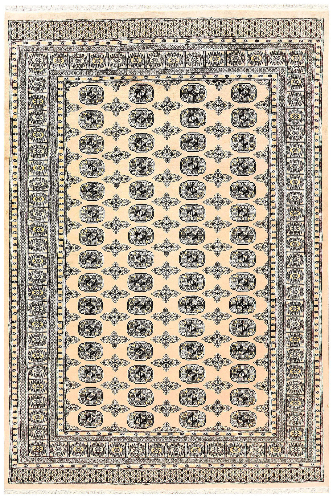 Bisque Bokhara 6' 1 x 9' 1 - No. 60277 - ALRUG Rug Store