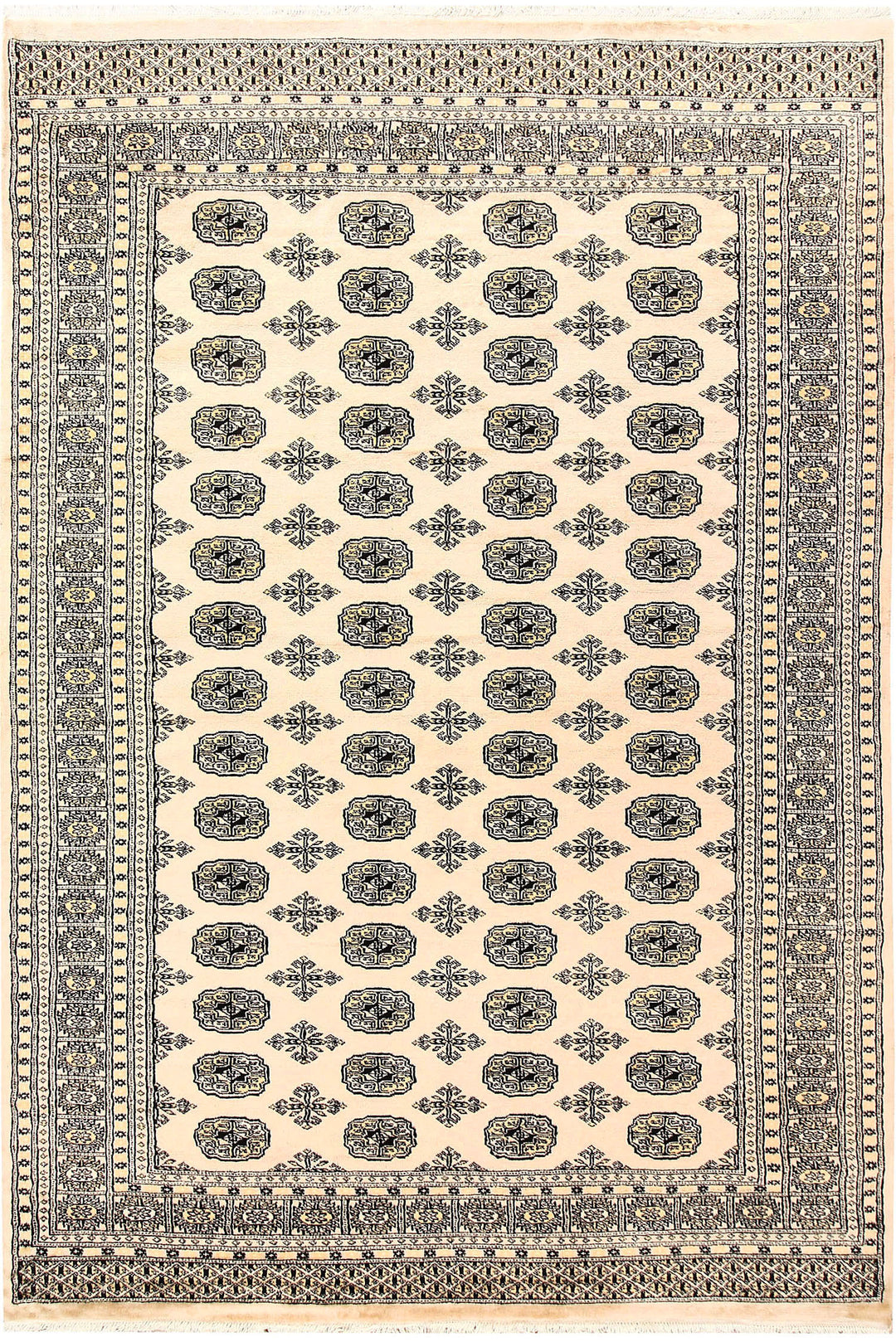 Bisque Bokhara 6' 1 x 8' 11 - No. 60278 - ALRUG Rug Store