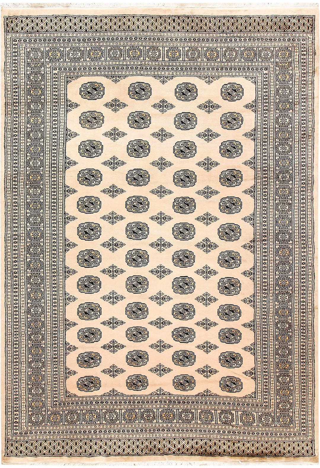 Bisque Bokhara 6' 5 x 8' 10 - No. 60280 - ALRUG Rug Store