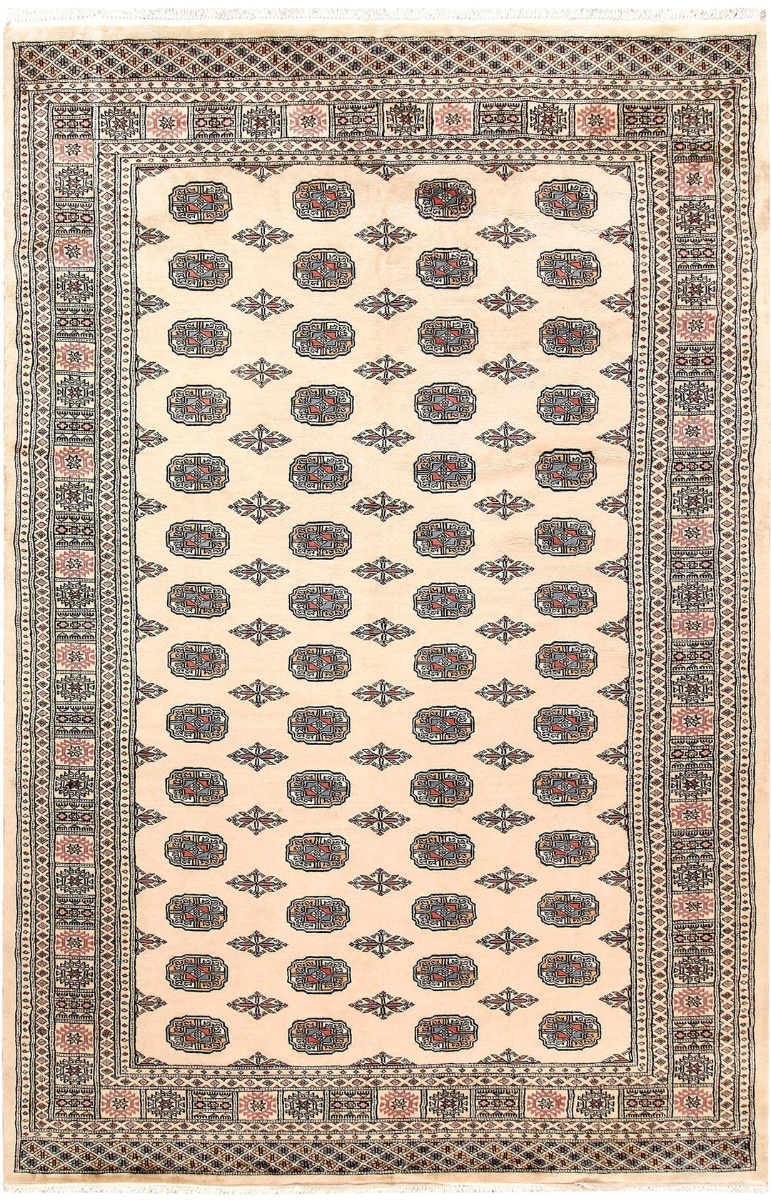 Bisque Bokhara 6' x 9' 1 - No. 60281 - ALRUG Rug Store