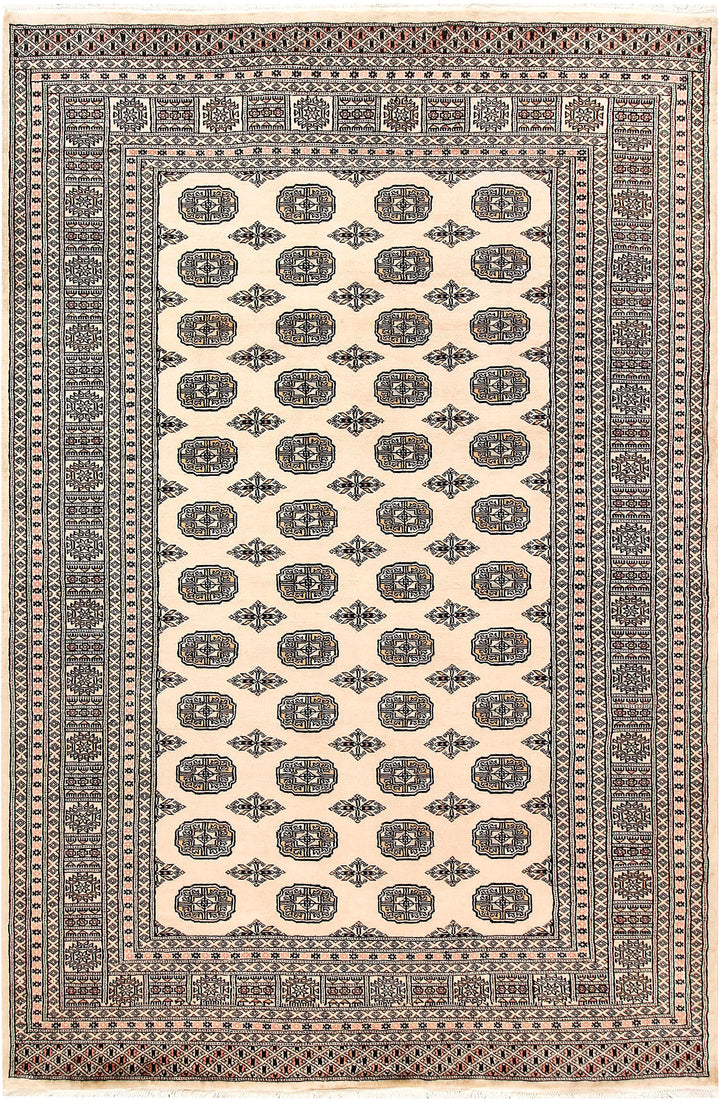 Bisque Bokhara 6' 2 x 9' 3 - No. 60282 - ALRUG Rug Store