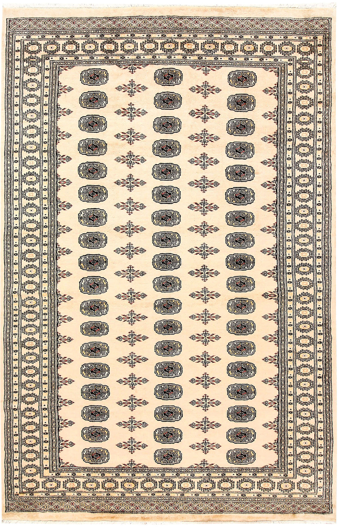 Bisque Bokhara 6' x 9' 5 - No. 60289 - ALRUG Rug Store