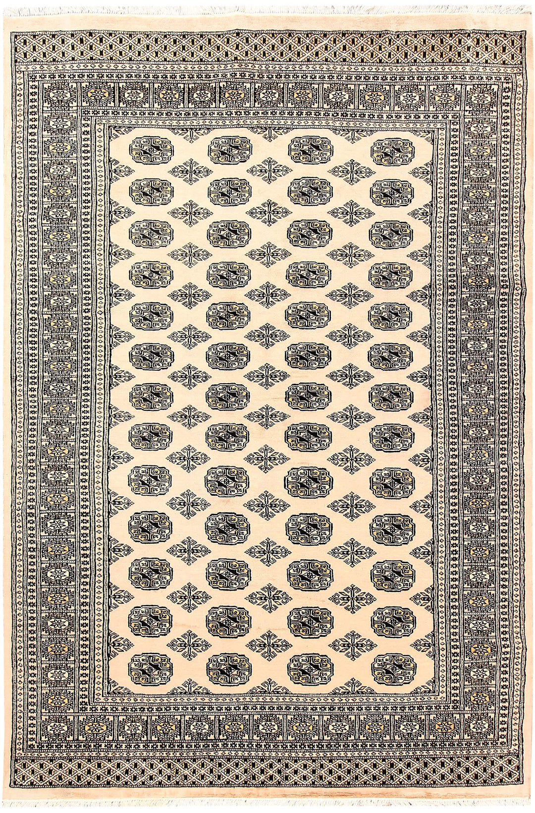 Bisque Bokhara 5' 11 x 8' 10 - No. 60290 - ALRUG Rug Store
