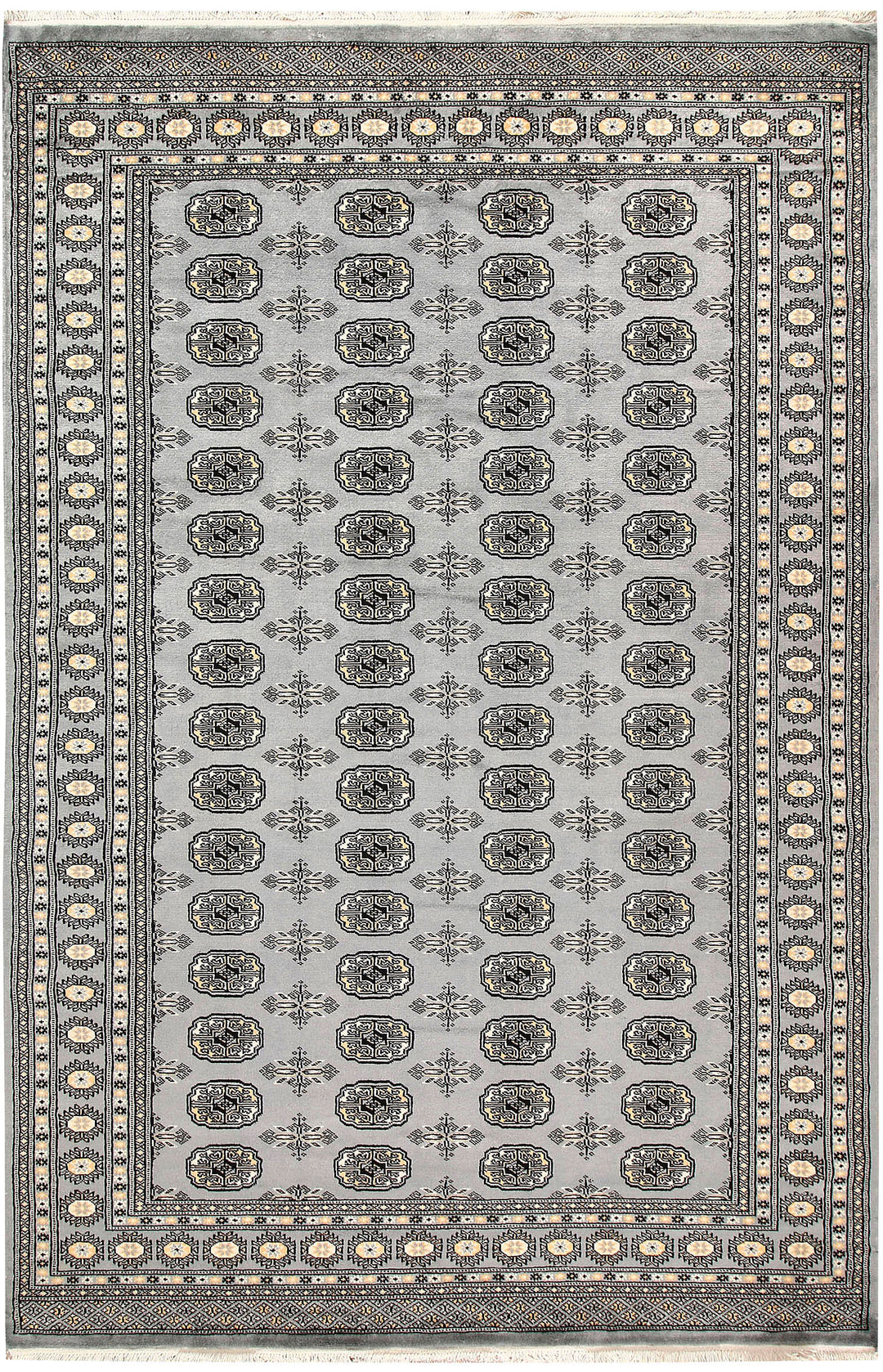 Silver Bokhara 6' x 9' 4 - No. 60298 - ALRUG Rug Store