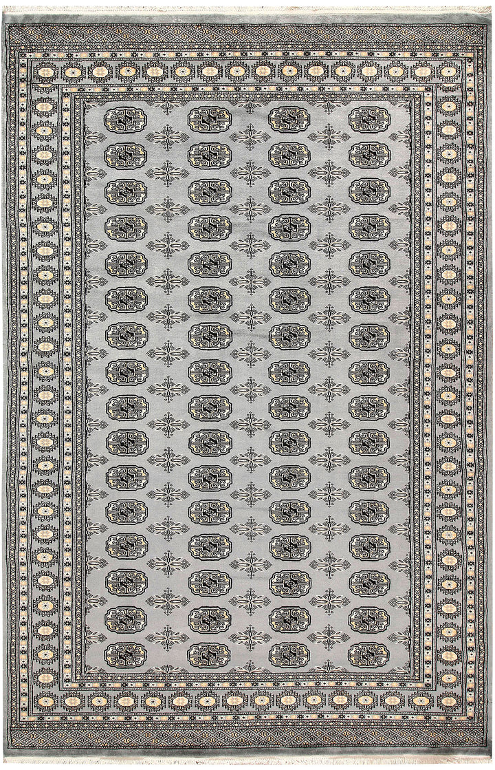 Silver Bokhara 6' x 9' 4 - No. 60298 - ALRUG Rug Store
