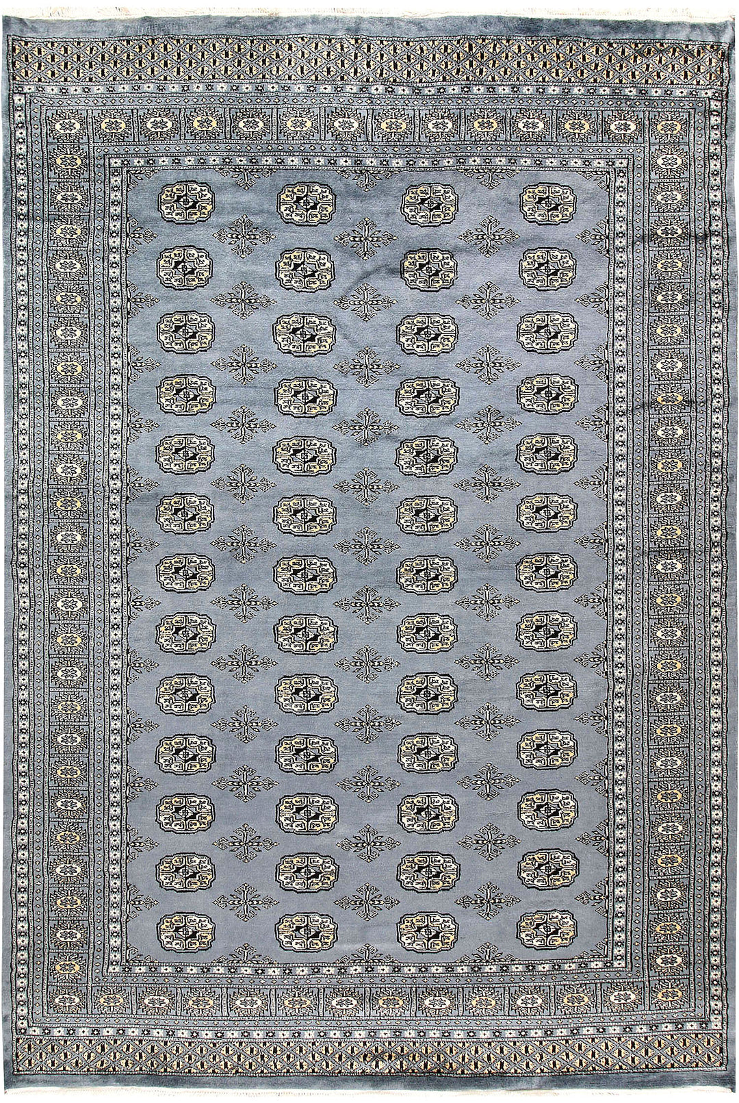 Light Slate Grey Bokhara 6' x 9' - No. 60302 - ALRUG Rug Store