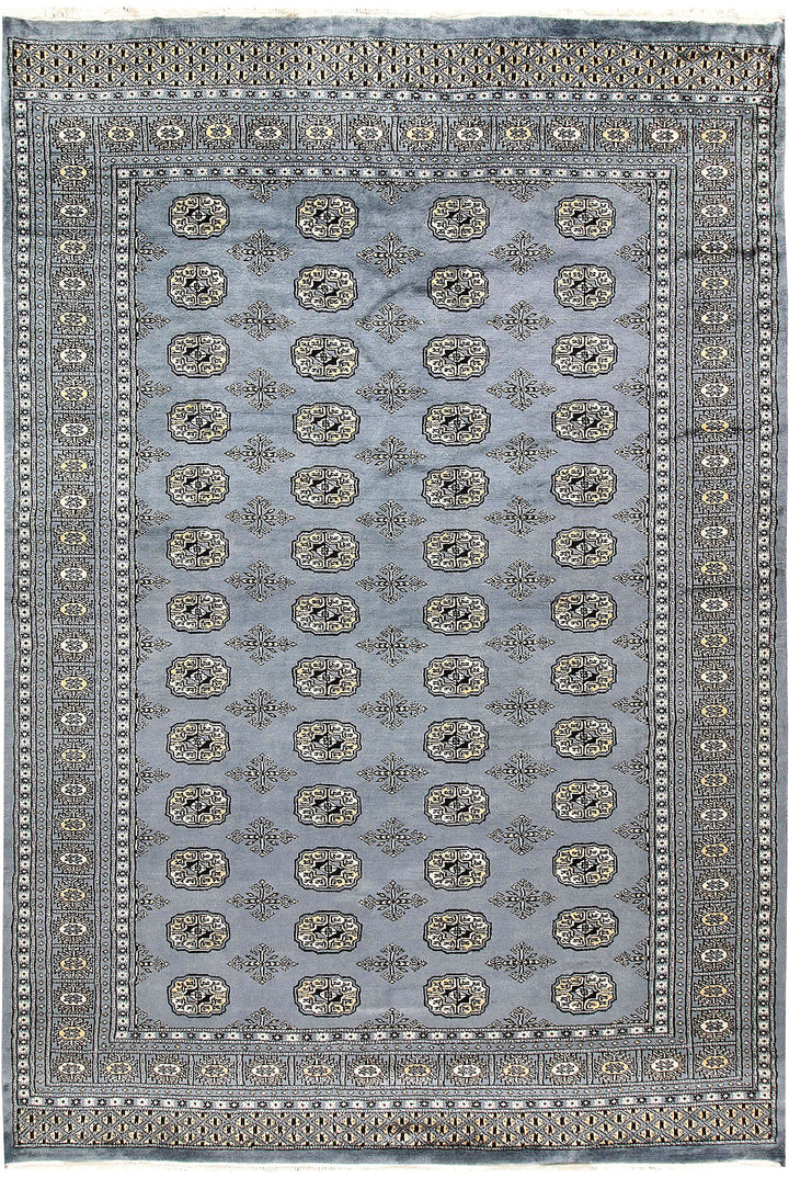Light Slate Grey Bokhara 6' x 9' - No. 60302 - ALRUG Rug Store