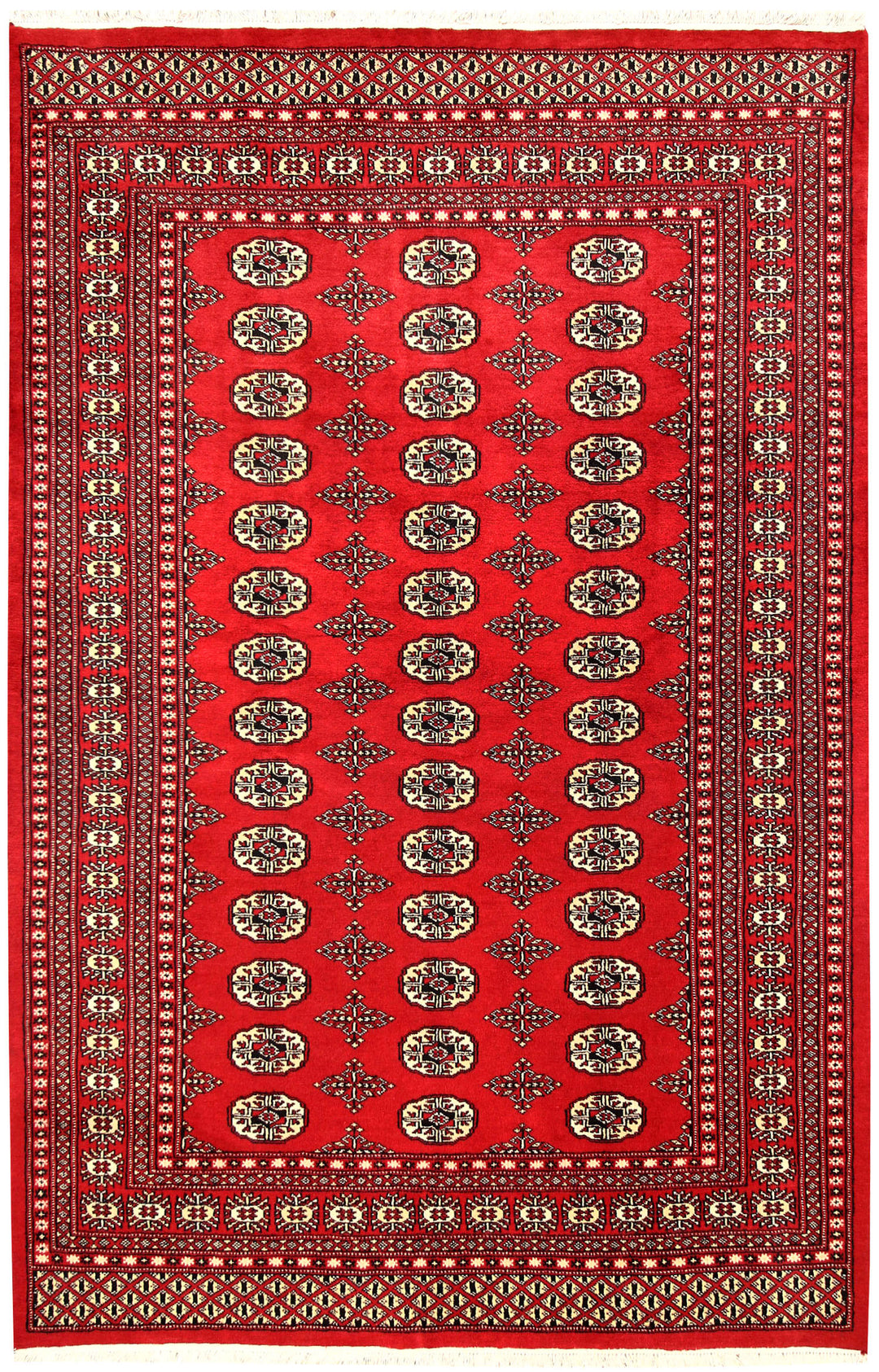 Firebrick Bokhara 5' 2 x 7' 10 - No. 60349 - ALRUG Rug Store