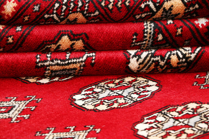 Firebrick Bokhara 5' 1 x 7' 10 - No. 60351 - ALRUG Rug Store