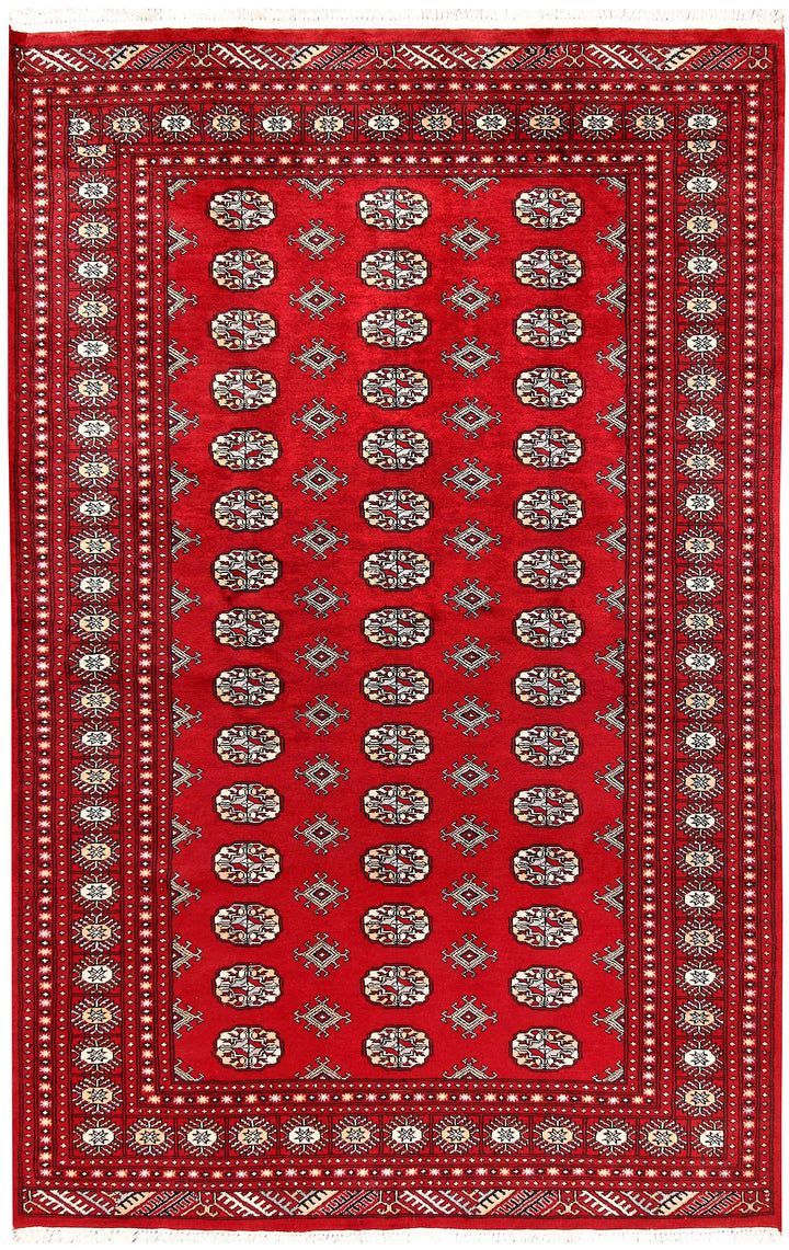 Firebrick Bokhara 5' 1 x 7' 10 - No. 60351 - ALRUG Rug Store