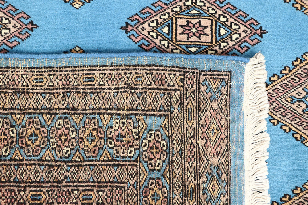 Light Sky Blue Jaldar 5' 2 x 8' 1 - No. 60380 - ALRUG Rug Store