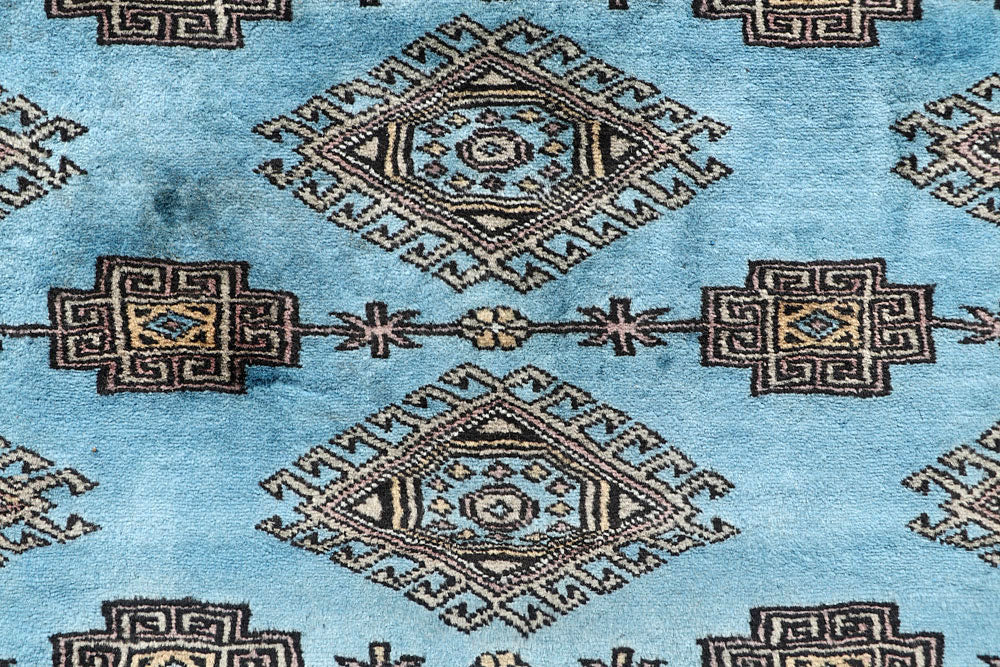 Sky Blue Jaldar 5' 1 x 8' 2 - No. 60381 - ALRUG Rug Store