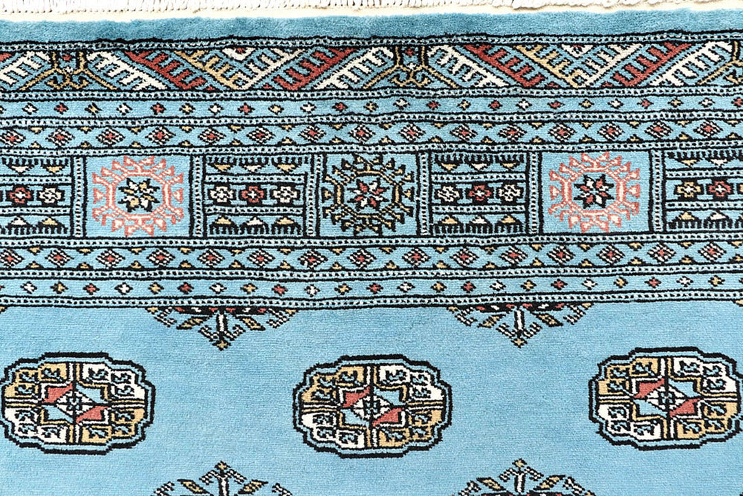 Sky Blue Bokhara 5'  1" x 8'  2" - No. QA12839
