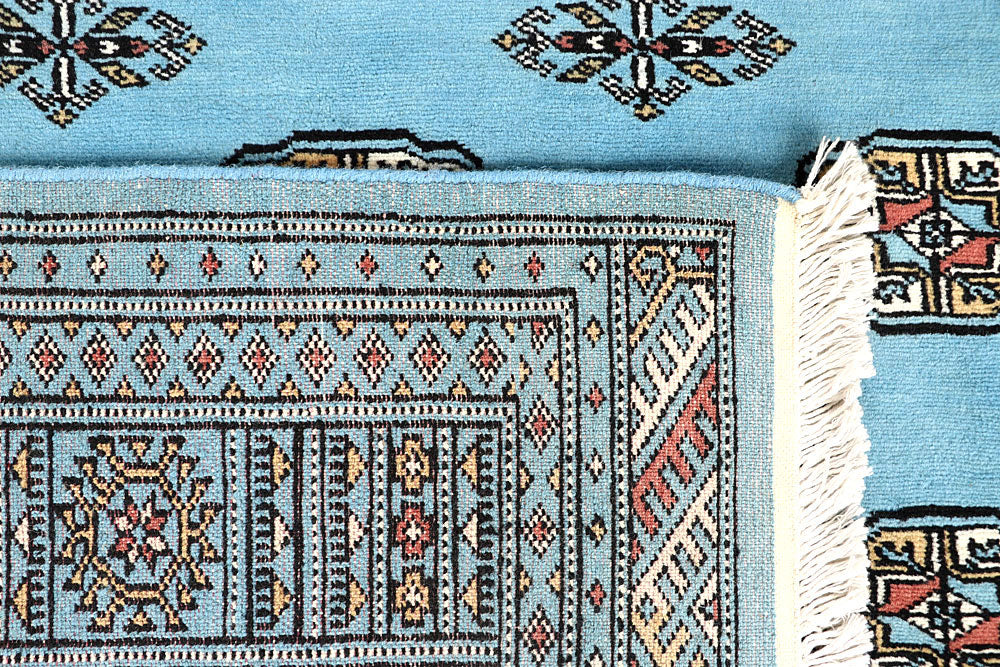 Sky Blue Bokhara 5' 1 x 8' 2 - No. 60382 - ALRUG Rug Store