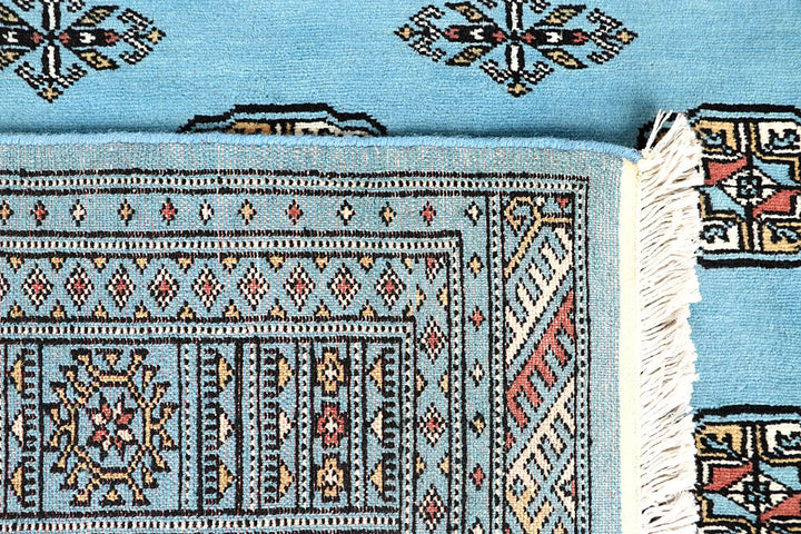 Sky Blue Bokhara 5' 1 x 8' 2 - No. 60382 - ALRUG Rug Store