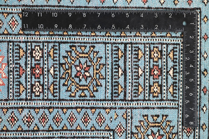 Sky Blue Bokhara 5' 1 x 8' 2 - No. 60382 - ALRUG Rug Store