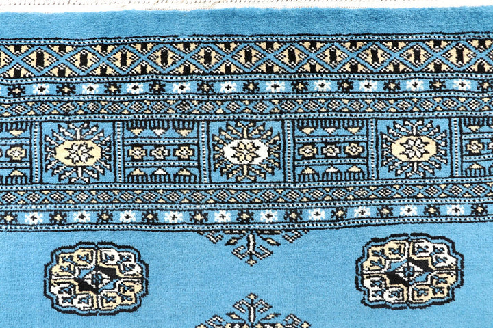 Light Sky Blue Bokhara 5' 1 x 7' 9 - No. 60383 - ALRUG Rug Store