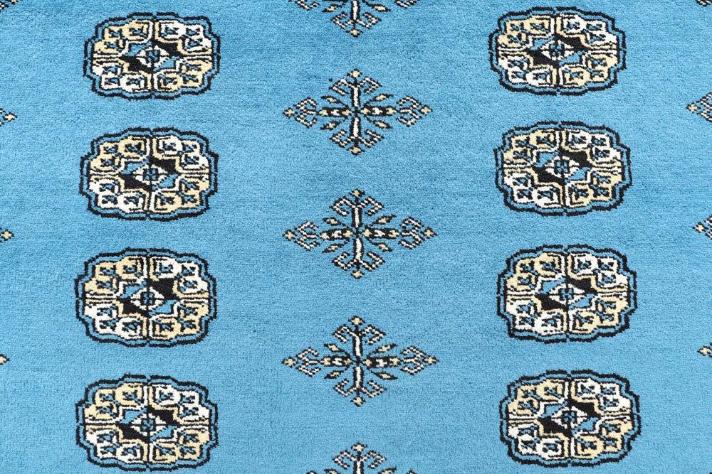 Light Sky Blue Bokhara 5' 1 x 7' 9 - No. 60383 - ALRUG Rug Store