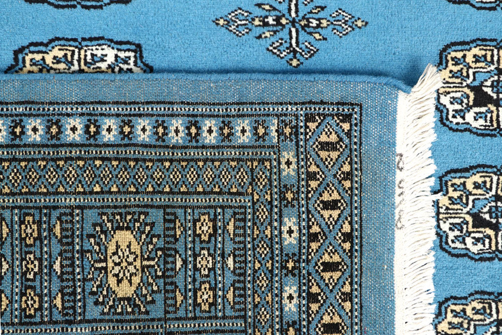 Light Sky Blue Bokhara 5' 1 x 7' 9 - No. 60383 - ALRUG Rug Store