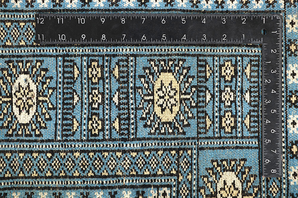 Light Sky Blue Bokhara 5' 1 x 7' 9 - No. 60383 - ALRUG Rug Store