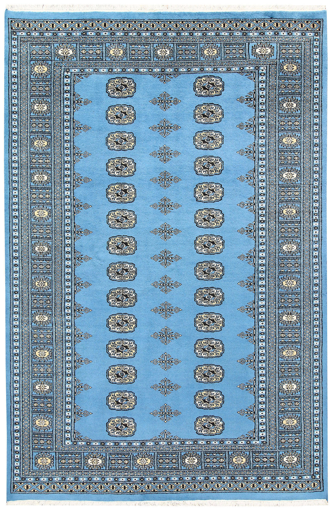 Light Sky Blue Bokhara 5' 1 x 7' 9 - No. 60383 - ALRUG Rug Store