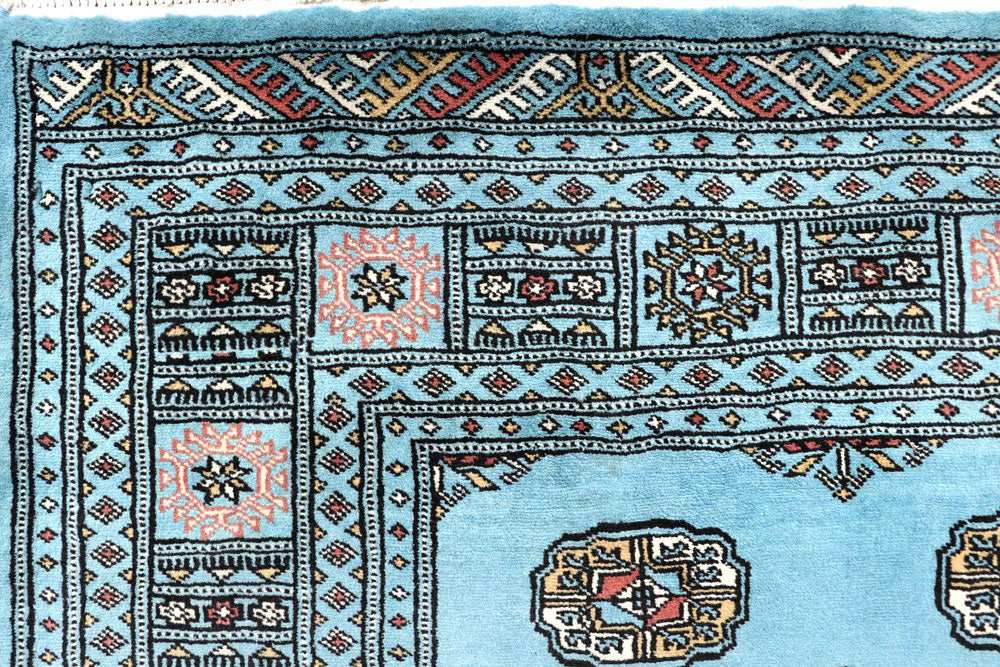 Sky Blue Bokhara 5' 1 x 8' 5 - No. 60384 - ALRUG Rug Store