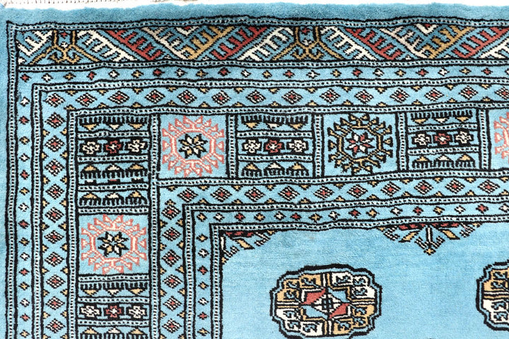 Sky Blue Bokhara 5' 1 x 8' 5 - No. 60384 - ALRUG Rug Store