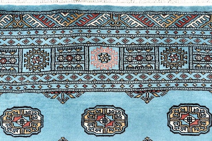 Sky Blue Bokhara 5' 1 x 8' 5 - No. 60384 - ALRUG Rug Store