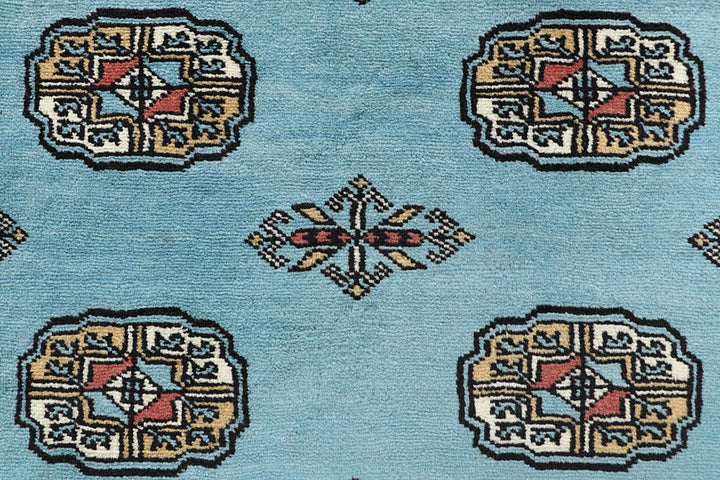 Sky Blue Bokhara 5' 1 x 8' 5 - No. 60384 - ALRUG Rug Store