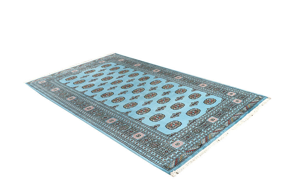 Sky Blue Bokhara 5' 1 x 8' 5 - No. 60384 - ALRUG Rug Store