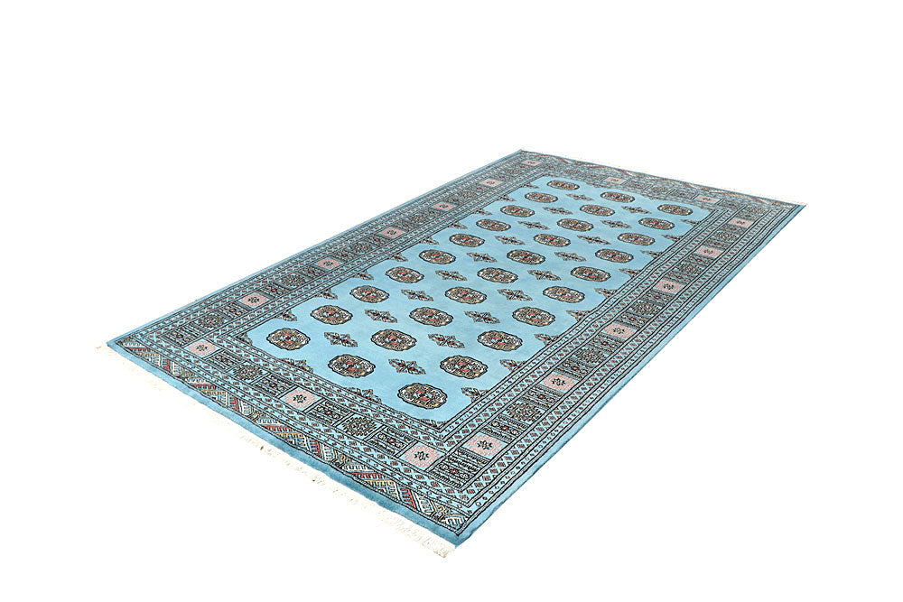Sky Blue Bokhara 5' 1 x 8' 5 - No. 60384 - ALRUG Rug Store