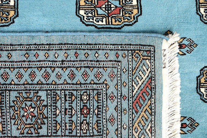 Sky Blue Bokhara 5' 1 x 8' 5 - No. 60384 - ALRUG Rug Store