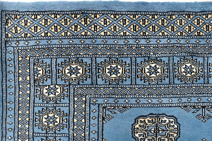 Light Sky Blue Bokhara 5' 2 x 7' 5 - No. 60385 - ALRUG Rug Store