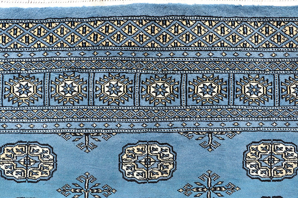 Light Sky Blue Bokhara 5' 2 x 7' 5 - No. 60385 - ALRUG Rug Store