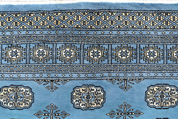 Light Sky Blue Bokhara 5' 2 x 7' 5 - No. 60385 - ALRUG Rug Store
