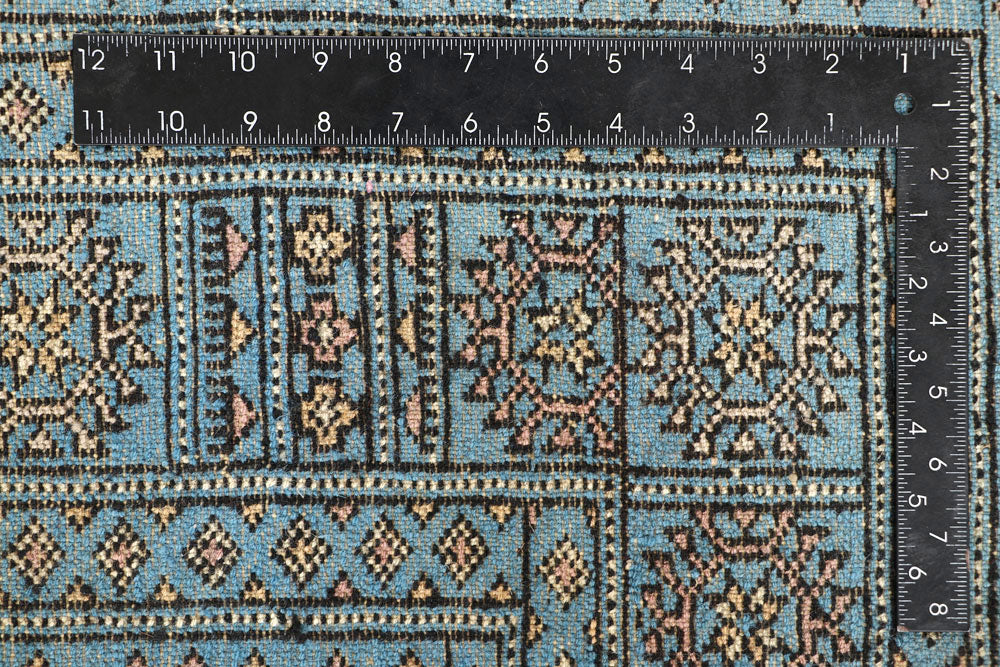 Light Sky Blue Bokhara 5' x 7' 7 - No. 60386 - ALRUG Rug Store