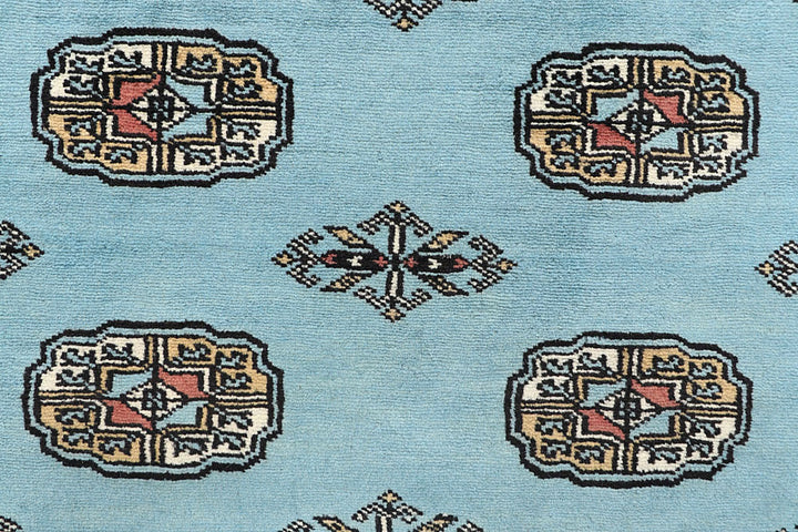 Sky Blue Bokhara 5' 1 x 7' 8 - No. 60387 - ALRUG Rug Store