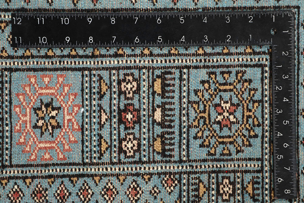 Sky Blue Bokhara 5' 1 x 7' 8 - No. 60387 - ALRUG Rug Store