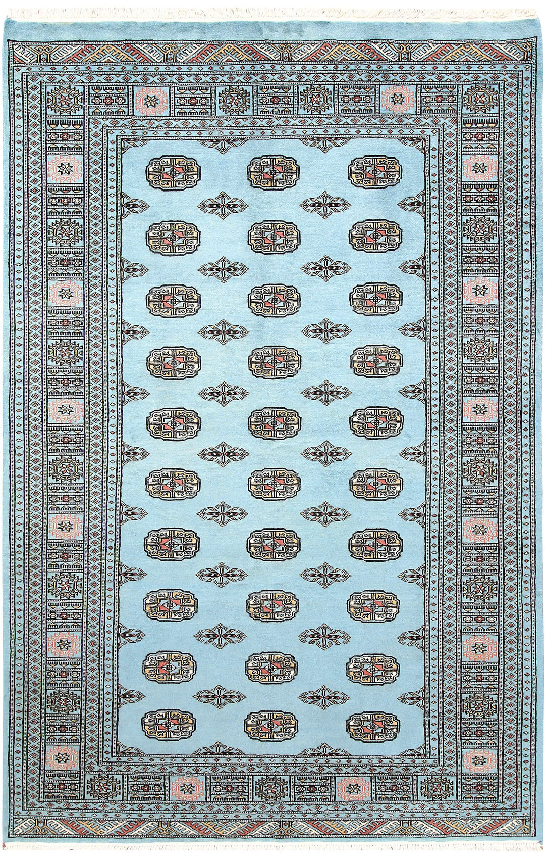 Sky Blue Bokhara 5' 1 x 7' 8 - No. 60387 - ALRUG Rug Store