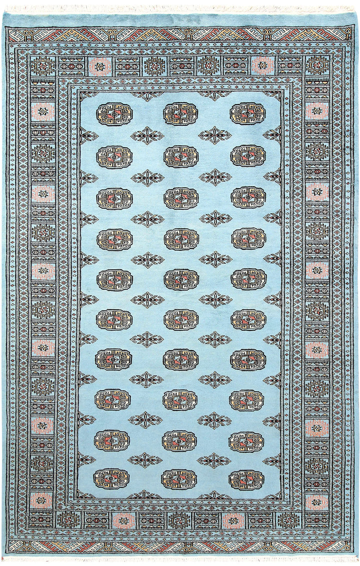 Sky Blue Bokhara 5' 1 x 7' 8 - No. 60387 - ALRUG Rug Store